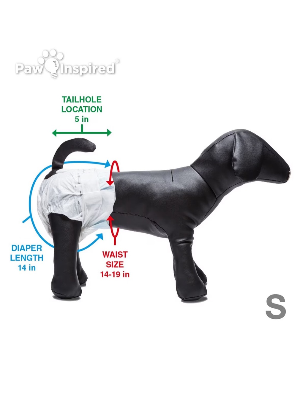 Paw Inspired SMALL Disposable Female Dog Diapers - 29 count - Picture 6 of 8